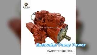Pompe hydraulique pour excavatrice K5V80DTP, suralimentation